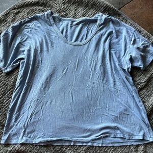 American Eagle Size Large oversized blue shirt.